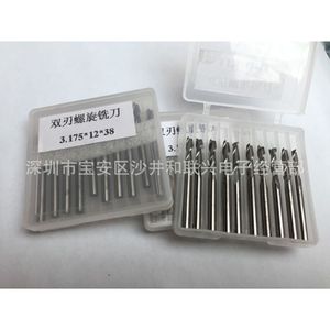 Fresa espiral de doble filo de carburo de tungsteno 3.175*12*38 para máquina de grabado - Product Image 1