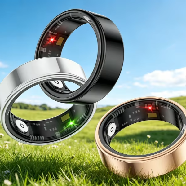 Stainless Steel Fitness Tracker SR03 2026 Smart Ring IP68 Waterproof Heart Rate SpO2 Sleep Monitor App Control