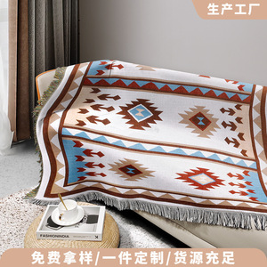 Manta Personalizable <span class=keywords><strong>de</strong></span> Estilo Europeo y Americano, Tejida en Poliéster y Algodón con Doble Jacquard y Letra F, Portátil y Usable - Product Image 5