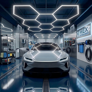 Luces de Trabajo para Lavado de Autos, Inspección y Detallado, Luces LED Hexagonales Tipo Panal para Garaje, Lámparas de Iluminación - Product Image 1
