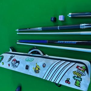 Étui souple en cuir bleu vif imperméable 88 cm x 14 cm x 12 cm à 3 trous pour queues <span class=keywords><strong>de</strong></span> billard et <span class=keywords><strong>de</strong></span> <span class=keywords><strong>piscine</strong></span> - Product Image 1