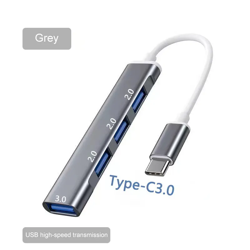 منفذ توصيل USB 3.0 الإنترنت USB-C ايثرنت شبكة محلية نوع C PD مدعوم بموصل واجهة حاسوب محمول 4 في 1 USB C مدعوم