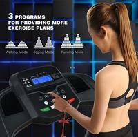 Tapis roulant électrique portable ultra-plat et pliable 2,5 CV avec écran LED pour la maison – Machine de course compacte pour l'exercice cardiovasculaire en intérieur