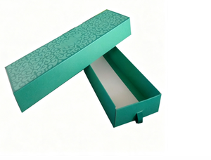 Customized High-End Rigid Gift <b>Box</b> Rectangle Green Patterned Matt Finish Four-Color Printing Paperboard Packaging - Product Image 3