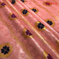 Dentelle Bazin Brocart de Qualité Supérieure, Tissu en Coton Plaqué Or, Dentelle Bazin Douce avec Joli Motif