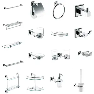 Modern kitchen Elegant design chrome bathroom accessories set