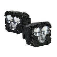 Nouvelle Arrivée - Phare de Travail LED Carré 3 Pouces à Triple Éclairage Latéral, Lampe de Compartiment Moteur Sans Perçage pour Véhicules Tout-Terrain et SUV, Étanche 12V