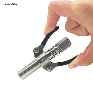 Heavy-Duty Double Handle Locking Grease Nozzle 10000 PSI High-Pressure <b>Flat</b> Tip for Pneumatic Grease Guns Tool Set - Product Image 2
