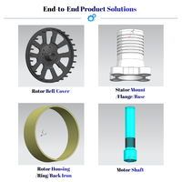 Casing Motor Logam yang Diproses CNC, Casing Motor Listrik Presisi, & Komponen Casing Motor Kustom
