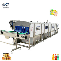 YouBan Équipement Intégré de Pasteurisation Automatique par Tunnel et de Refroidissement par Pulvérisation pour Bouteilles en Verre, Boissons et Produits en Conserve