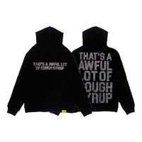 Pull-over à capuche en coton biologique avec logo personnalisé pour hommes, poids lourd, délavé à l'acide, avec broderie 3D, anti-rides et fermeture éclair