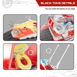 Flytec V102 Fire Rescue 2 in 1 RC Building Block Boat 2 4G STEM Remote Control Speed Boat 50m Range USB Ready To Go Toy - Product Image 5