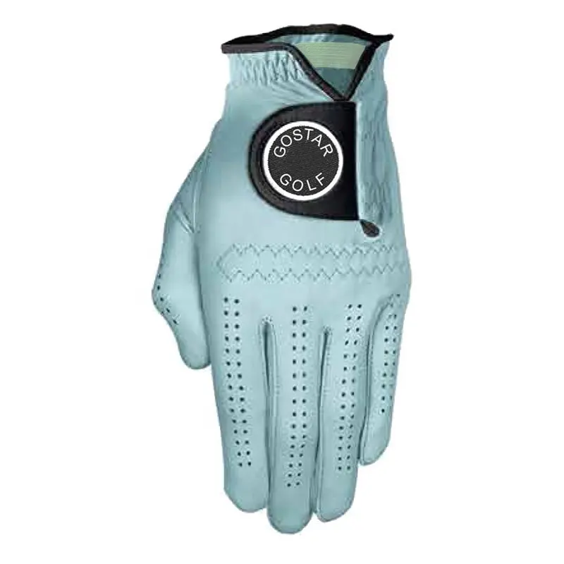 Gants de golf pour hommes/femmes, en cuir, souple et respirant, avec logo personnalisé, 21 couleurs