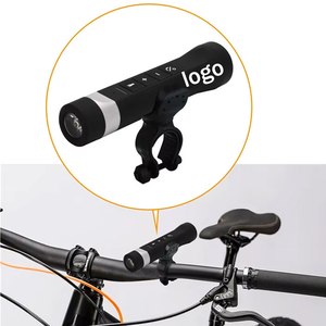 Popular Custom Logo Mini Bluetooth Speaker for Outdoor Cycling USB Gadgets with Flashlight Bracket for Promotions