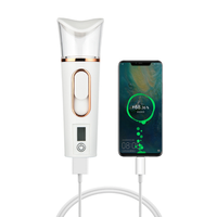 Mini pulverizador Facial portátil, vaporizador Facial eléctrico con batería externa, 2023
