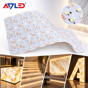 Feuille LED ultra-fine 24V, feuille LED flexible SMD5050 2835 324RGB+W pour l'éclairage d'exposition de marbre - Product Image 1