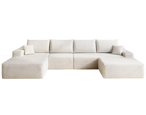 Canapé modulaire Cloud avec 1 ottoman, canapés rembourrés modernes et minimalistes, canapé en forme de U confortable pour le salon - Product Image 3