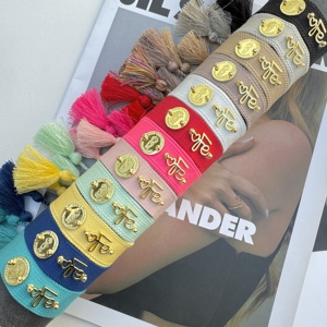 Pulsera Trenzada Moderna LS-D942, Pulsera con Dijes <span class=keywords><strong>de</strong></span> Cuentas Miyuki, Pulsera con Dijes <span class=keywords><strong>de</strong></span> la Virgen María, San <span class=keywords><strong>Benito</strong></span>, Religión/<span class=keywords><strong>Cruz</strong></span>/Corazón - Product Image 3