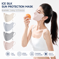 Masque facial en nylon soie glacée RS14 pour femme, protection UV, respirant, rafraîchissant, vente en gros, OEM, ODM, usine personnalisée