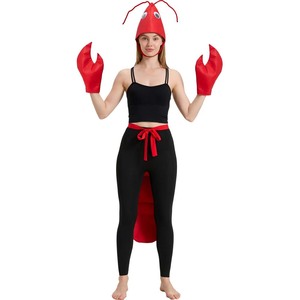 Costume de cosplay d'écrevisse, tenue complète avec couvre-chef, gants et queue, pour Halloween, jeux d'anime, jeux de rôle, à partir de 14 ans - Product Image 3