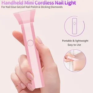 Battery Included Portable <b>Nail</b> Dryer Lamp UV LED <b>Nail</b> Light Quick Drying Light For Curing All <b>Nail</b> Gel Rechargeable Home - Product Image 3