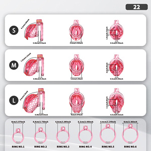 Cage de chasteté masculine - Cage à pénis légère et douce, dispositif de chasteté confortable pour bondage du pénis, jouets sexuels BDSM pour hommes - Product Image 6