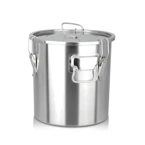 Home Wine Beer Brewing Barrel 21Liter Eimer Edelstahl Fermenter mit Dichtung Feder klemmen Deckel