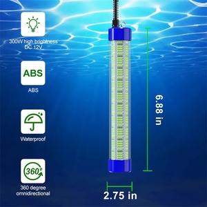 벤웨이 300W LED 방수 낚시등 27000LM IP68 DC12V 녹색 발광 보트등 1년 보증 ABS - Product Image 2
