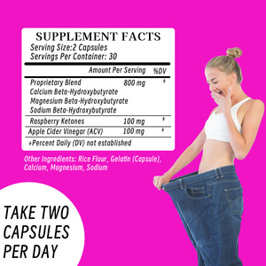 Thấp hơn moq cao cấp của phụ nữ chất béo Burner Viên nang giảm béo viên nang hỗ trợ trao đổi chất với <span class=keywords><strong>Raspberry</strong></span> <span class=keywords><strong>Ketone</strong></span> mỏng xuống - Product Image 2