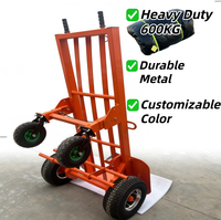 Chariot de transport professionnel pour équipements de fête foraine, pliable avec structure de verrouillage à vis complète pour structures gonflables