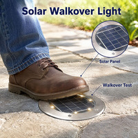 Lampe solaire extérieure encastrée à haute capacité de charge, IP65, pour patio, allée, jardin