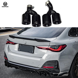 Puntas de Escape de Fibra de Carbono y Acero Inoxidable para <span class=keywords><strong>BMW</strong></span> <span class=keywords><strong>Serie</strong></span> <span class=keywords><strong>4</strong></span> G22 G23 G26 430i <span class=keywords><strong>M440i</strong></span> 2021-2024, Mejora del Difusor Trasero - Product Image 2