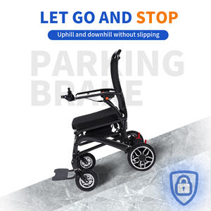 Silla de ruedas ultraligera de fibra de carbono plegable motorizada eléctrica portátil - Product Image 5