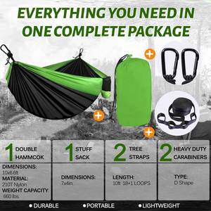 Hamacas Portátiles para Acampar al Aire Libre, Accesorios de <span class=keywords><strong>Camping</strong></span> para Excursionismo, Viajes, Playa, Jardín, Patio, Senderismo - Product Image 4
