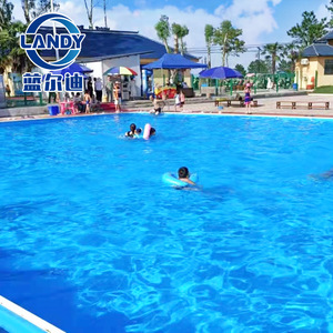 แผ่นรองสระว่ายน้ำแลนดี้ PVC รูปทรงสี่เหลี่ยมผืนผ้า กันน้ำ กันลื่น ทนทาน ติดตั้งง่าย เชื่อมด้วยความร้อน รับทำลวดลายตามสั่ง - Product Image 1