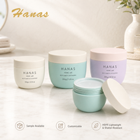 Pot à crème en PEHD 100/200/300g, anti-fuite, à large ouverture, pour gommage corporel, soin de la peau, beurre, impression personnalisée - Vente chaude