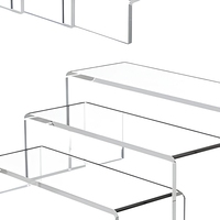 Support de présentation en acrylique transparent en forme de U à plusieurs niveaux pour cupcakes et desserts