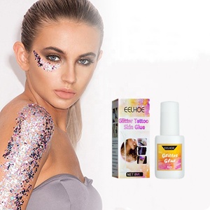 EELHOE 8ml Tatouage scintillant, colle <span class=keywords><strong>blanche</strong></span> pour la peau, fêtes à thème d'Halloween et de carnaval, tatouage flash couleur pour cheveux, visage, corps, maquillage des yeux - Product Image 1