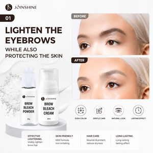 Kit Schiarente per Sopracciglia JOINSHINE, Polvere e Crema Schiarente con Formula Delicata <span class=keywords><strong>a</strong></span> Base <span class=keywords><strong>di</strong></span> Estratti Vegetali, Uso Professionale e Domestico - Product Image 2