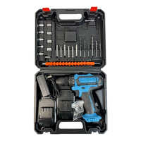 Perceuse à percussion à deux vitesses et trois fonctions à haute efficacité, outil électrique à moteur à balais, prise en charge OEM, modèle de commerce extérieur, ensemble de batteries