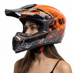 Nouveau casque de moto intégral en mousse ABS <span class=keywords><strong>homologué</strong></span> ECE, toutes saisons, à libération rapide, double visière, motocross, dirtbike, ATV, tout-terrain, <span class=keywords><strong>cross</strong></span> - Product Image 2