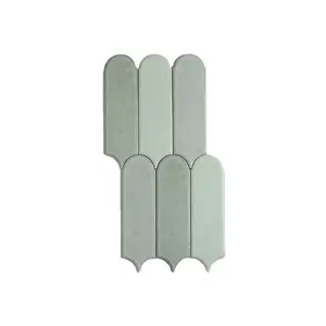 Simple kitchen backsplash Feather shape wall tiles bathroom ceramic tiles decoration