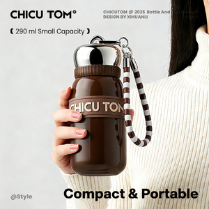 Taza de café portátil aislada, mini taza térmica con cordón, botella de viaje resistente a fugas para oficina y bolso - Product Image 3