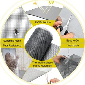 Từ Có Thể Điều Chỉnh Tự Làm Cửa Sổ Màn Hình Trắng Khung Màu Xy Lưới 47 "X51" Sợi Thủy Tinh Màn Hình Cho Nhà Cửa Sổ Crimped Kỹ Thuật - Product Image 6