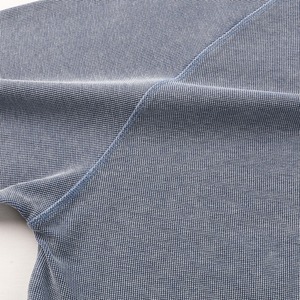 Felpe in Maglia Waffle Certificate GOTS per Uomo, Maniche Raglan, Cotone Organico Pesante 340g, Lavaggio Acido, Produzione ODM - Product Image 3