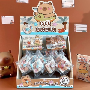 Adorable mini-carnet d'été Capybara avec autocollants décoratifs et pages lisses pour étudiants et décoration de sac à dos - Product Image 6