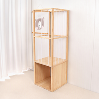 Boîte de rangement carrée moderne en bois massif sculpté pour jouets d'enfants, organisateur domestique pour placard et chambre, rangement pour animaux en peluche (thème zoo)