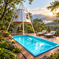 Maison préfabriquée compacte pour vacances en bord de lac, étanche, avec enveloppe isolante, intérieur familial, longue durée de vie, pour le camping et l'intimité