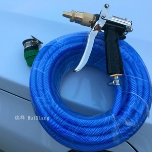 High Pressure Water Gun With Blue Hose Set For Car Wash And Home Cleaning <b>Light</b> Duty Use - Product Image 3