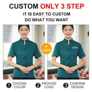 Nuevas Camisas Polo Casuales con Logotipo Personalizado para Hotel, Restaurante, Trabajo, Unisex, Camisas de Camarero, Camisas Ajustadas Delgadas - Product Image 4